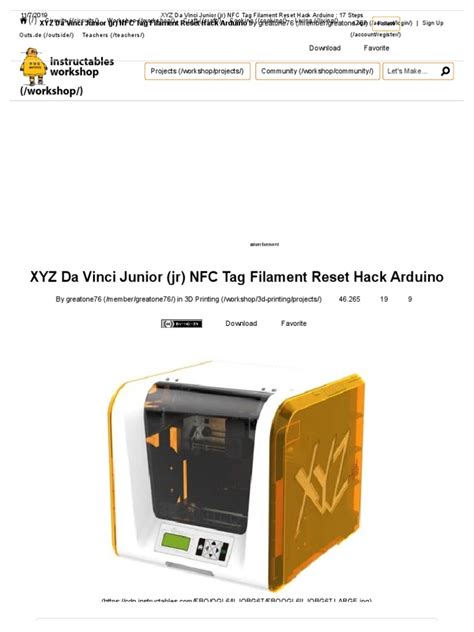 xyz-da-vinci-junior-jr-nfc-tag-filament paper tag|xyz da vinci junior filament reset.